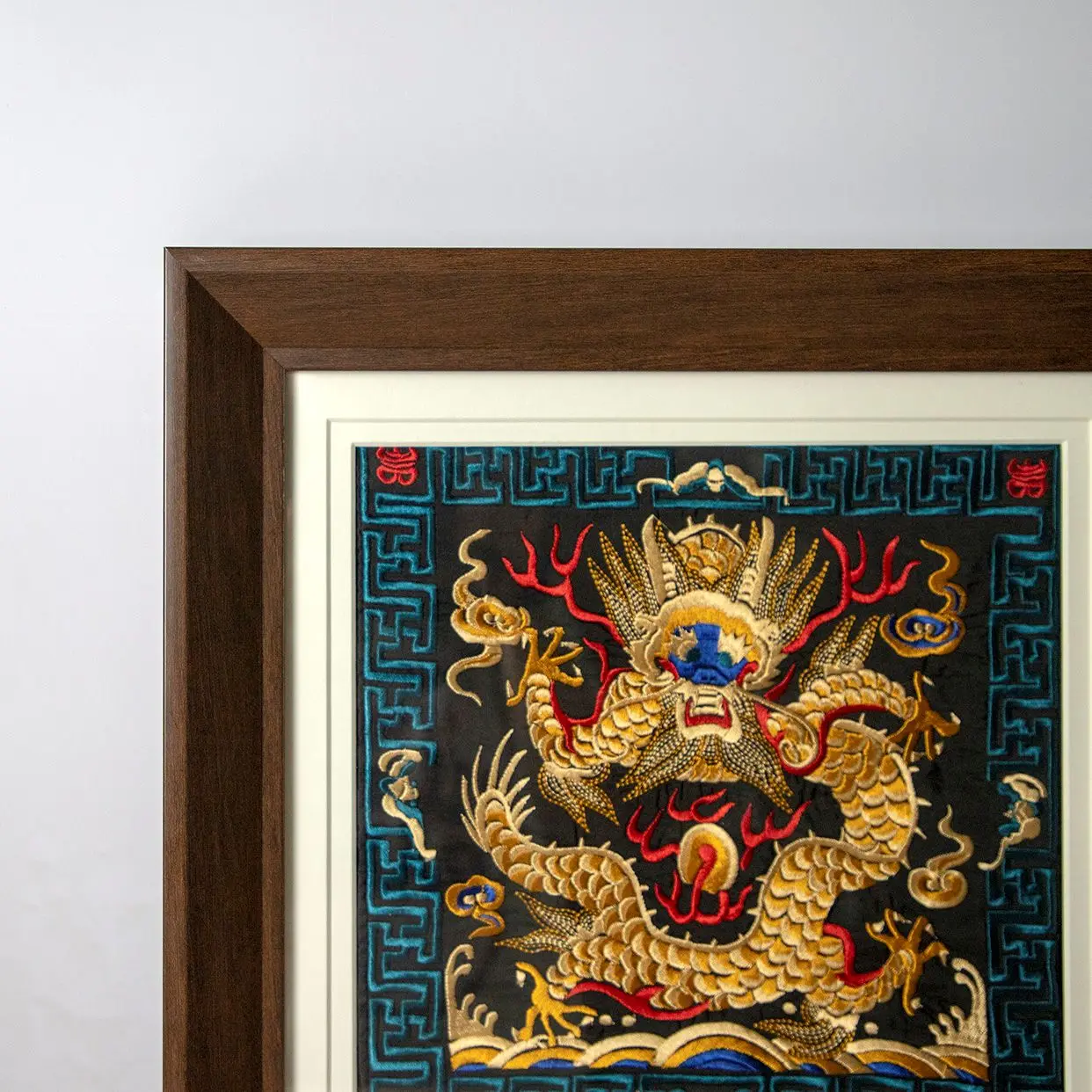 Chinese-Style Dragon Pattern Embroidered Patch Decorative Painting