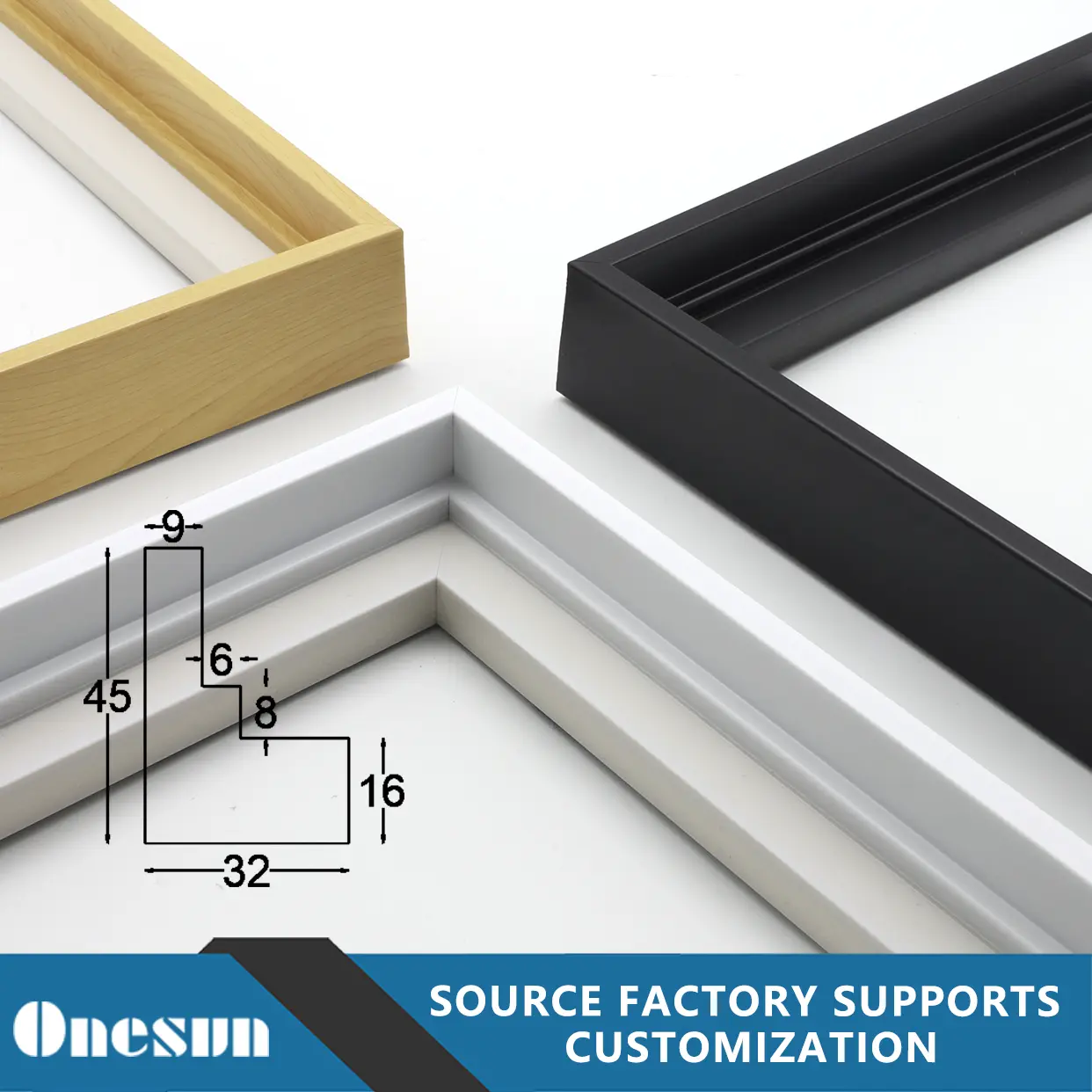 Modern Minimalist Wood Imitation Picture Frame