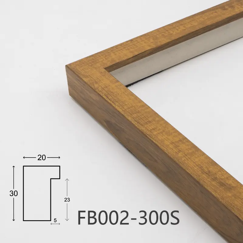 Stained wood picture frames