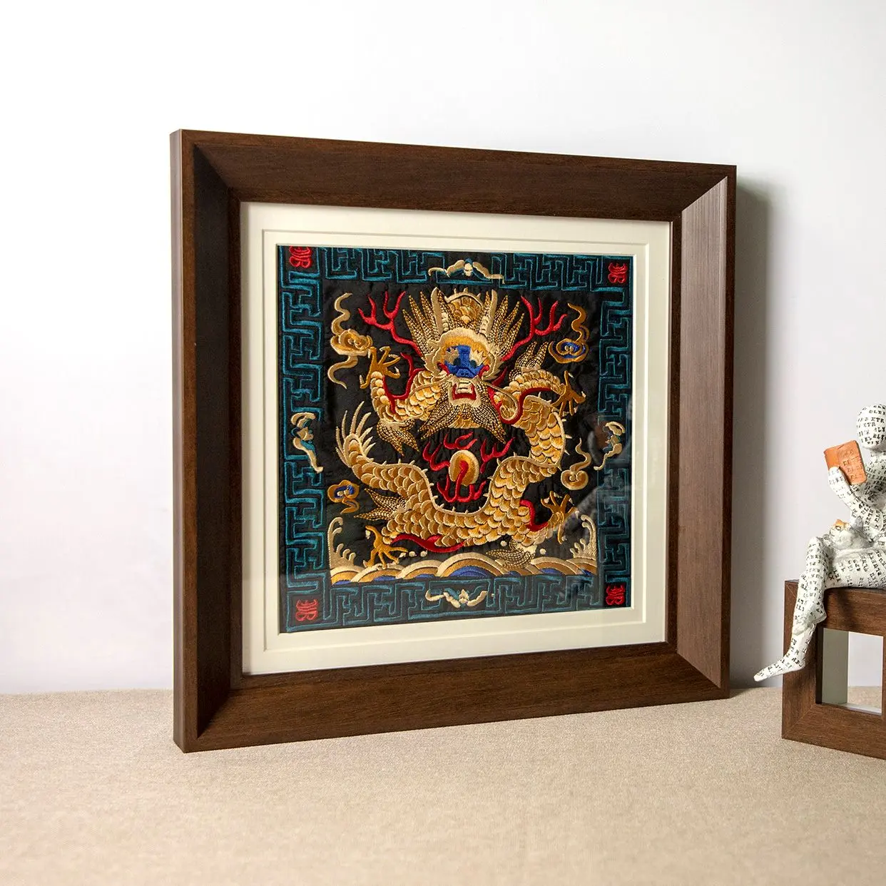 Chinese-Style Dragon Pattern Embroidered Patch Decorative Painting