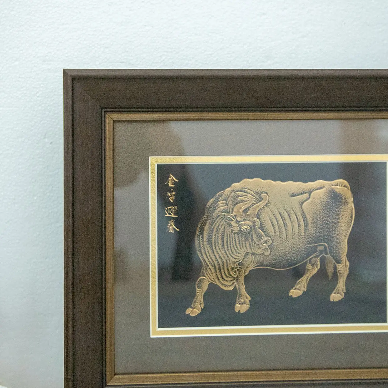 Golden Ox Welcomes Spring Pure Gold Decorative Painting